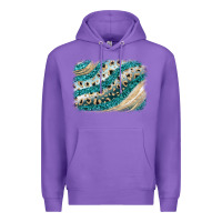Turquoise Glitter Background Premium Hoodie | Teevron
