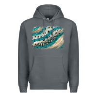 Rock turquoise glitter background Premium Hoodie - JahusDesignShop