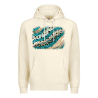 Sandshell turquoise glitter background Premium Hoodie - JahusDesignShop