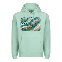 Seafoam turquoise glitter background Premium Hoodie - JahusDesignShop