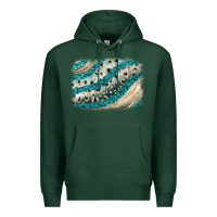 Sports Green turquoise glitter background Premium Hoodie - JahusDesignShop