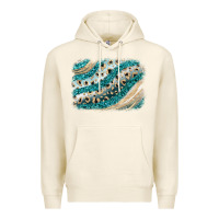 Tofu turquoise glitter background Premium Hoodie - JahusDesignShop