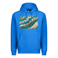 True Royal turquoise glitter background Premium Hoodie - JahusDesignShop