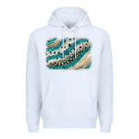 White turquoise glitter background Premium Hoodie - JahusDesignShop