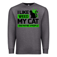 Charcoal Heather Cat Weed I Like My Cat Gift Premium Sweatshirt - Bettercallsaul