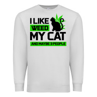 Dove Grey Cat Weed I Like My Cat Gift Premium Sweatshirt - Bettercallsaul