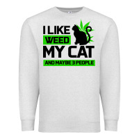 Oatmeal Heather Cat Weed I Like My Cat Gift Premium Sweatshirt - Bettercallsaul