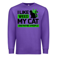 Purple Cat Weed I Like My Cat Gift Premium Sweatshirt - Bettercallsaul