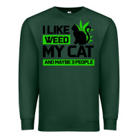 Sports Green Cat Weed I Like My Cat Gift Premium Sweatshirt - Bettercallsaul