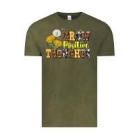 Vintage Olive grow positive thoughts Vintage Tee - NancyCooperArtShop