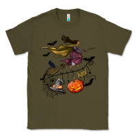 Army Green Witch Classic Tee - NancyCooperArtShop