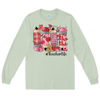 Matcha valentines day teacher life Long Sleeve Tee - MaliasSmallBusiness