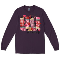 Plum valentines day teacher life Long Sleeve Tee - MaliasSmallBusiness