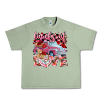 Oil Green loads of love valentines day truck Urban Heavy Tee - NancyCooperArtShop
