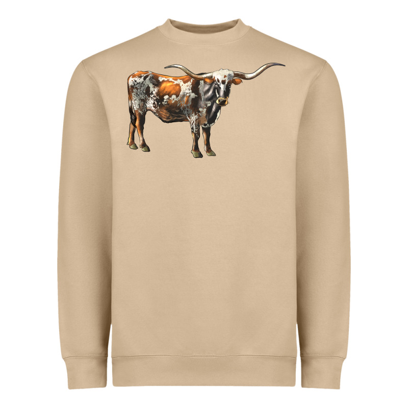 Texas Longhorn Cow Heavyweight Sweatshirt by LillyAllenDesigns | Teevron