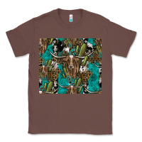 Chestnut Longhorn Pattern Classic Tee - CowhideDigitalArt