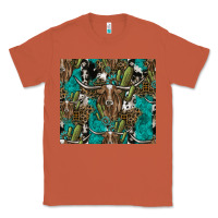 Copper Longhorn Pattern Classic Tee - CowhideDigitalArt
