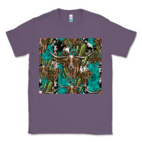 Lavender Longhorn Pattern Classic Tee - CowhideDigitalArt