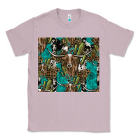 Lilac Longhorn Pattern Classic Tee - CowhideDigitalArt