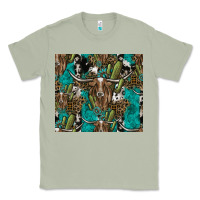 Matcha Longhorn Pattern Classic Tee - CowhideDigitalArt