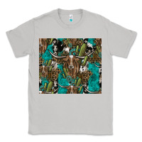 Moon Dust Longhorn Pattern Classic Tee - CowhideDigitalArt