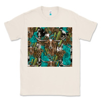 Natural Longhorn Pattern Classic Tee - CowhideDigitalArt