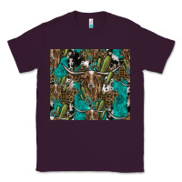 Plum Longhorn Pattern Classic Tee - CowhideDigitalArt
