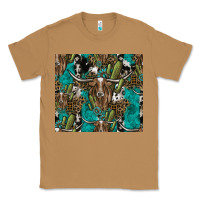 Toasted Coconut Longhorn Pattern Classic Tee - CowhideDigitalArt