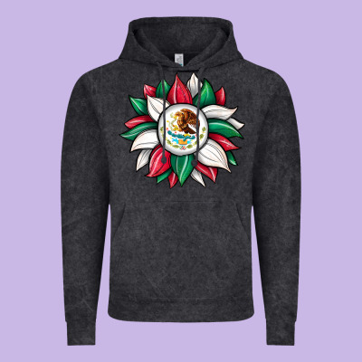 Sunflower Mexican Flag Vintage Hoodie Designed By Jahusdesignshop