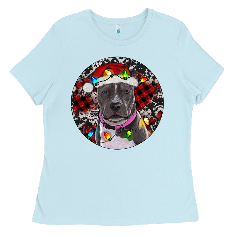 Pitbull And Buffalo Plaid Ladies Tee by RanaPortraitStore | Teevron