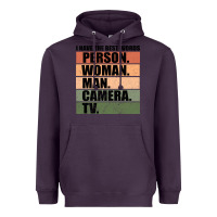 Plum Person Woman Man Camera Tv Heavyweight Hoodie - Bettercallsaul