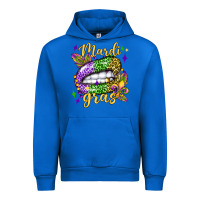 Cobalt mardi gras with  lip olivia Urban Hoodie - OliviaCreatesArt