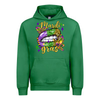 Emerald mardi gras with  lip olivia Urban Hoodie - OliviaCreatesArt