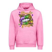 Fuchsia Pink mardi gras with  lip olivia Urban Hoodie - OliviaCreatesArt