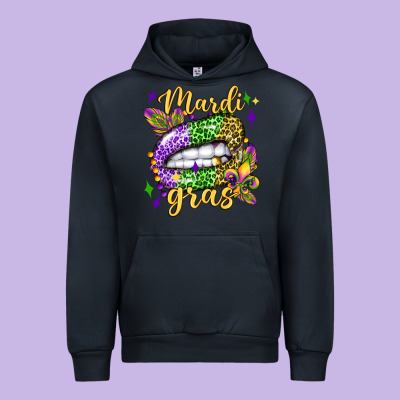 Mardi Gras With  Lip Olivia Urban Hoodie Designed By Oliviacreatesart