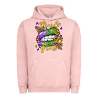 Pigment Salmon mardi gras with  lip olivia Urban Hoodie - OliviaCreatesArt