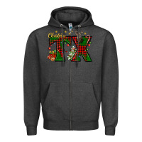 Charcoal Heather Christmas Texas With Deer Zipper Hoodie - BundleAndBundleShop