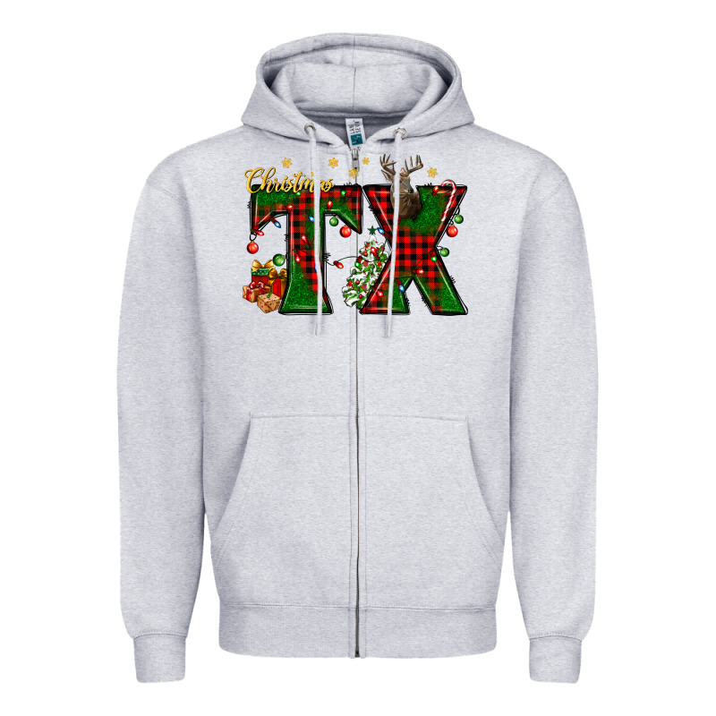 Christmas Texas With Deer Zipper Hoodie by BundleAndBundleShop | Teevron
