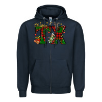 Navy Christmas Texas With Deer Zipper Hoodie - BundleAndBundleShop