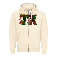 Sandshell Christmas Texas With Deer Zipper Hoodie - BundleAndBundleShop