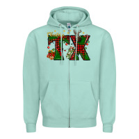 Seafoam Christmas Texas With Deer Zipper Hoodie - BundleAndBundleShop