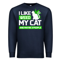 Navy Cat Weed I Like My Cat Gift Premium Sweatshirt - Bettercallsaul