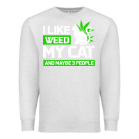 Oatmeal Heather Cat Weed I Like My Cat Gift Premium Sweatshirt - Bettercallsaul