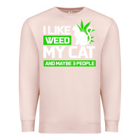 Pale Pink Cat Weed I Like My Cat Gift Premium Sweatshirt - Bettercallsaul