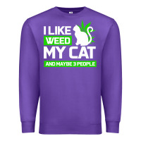 Purple Cat Weed I Like My Cat Gift Premium Sweatshirt - Bettercallsaul