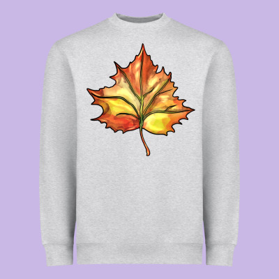 Withered Leaf Heavyweight Sweatshirt Designed By Barkaloodesign