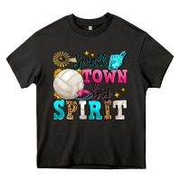 Asphalt small town big spirit volleyball Heavy Core Tee - Zillion Design Studio