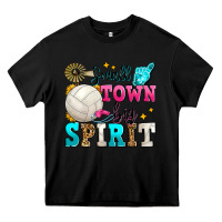 Black small town big spirit volleyball Heavy Core Tee - Zillion Design Studio