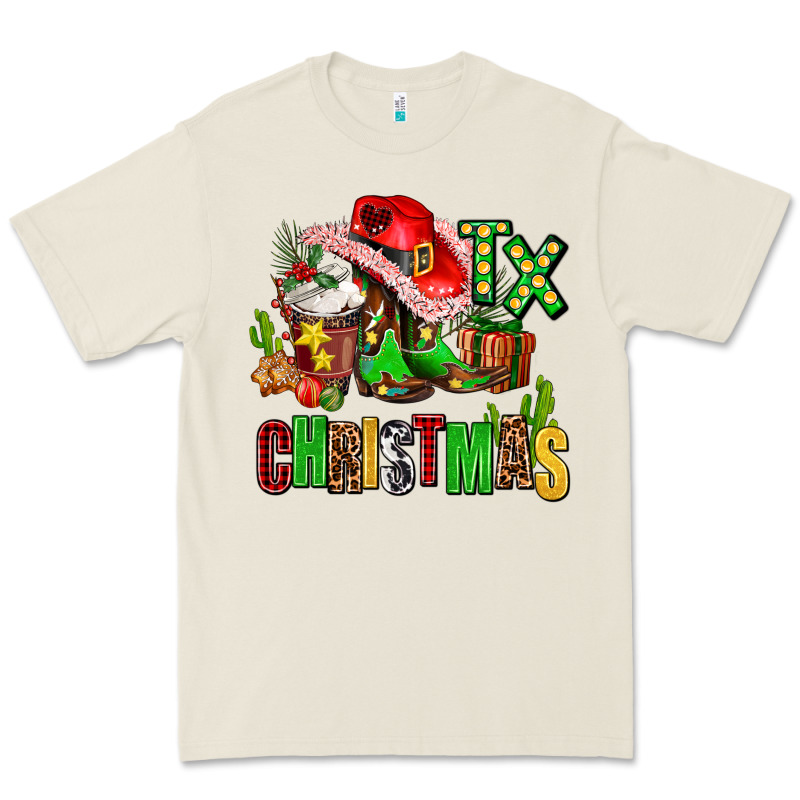 Tx Christmas Cowgirl Premium Tee by AdoDesignShop | Teevron