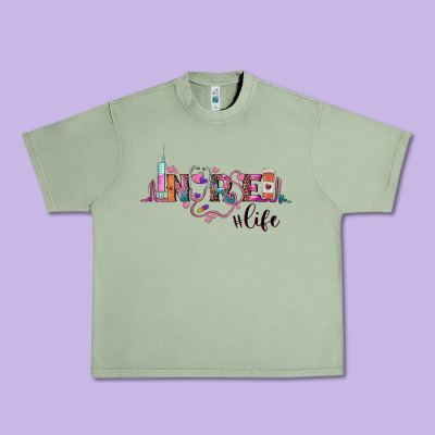 Nurse Life Urban Heavy Tee Designed By Barkaloodesign